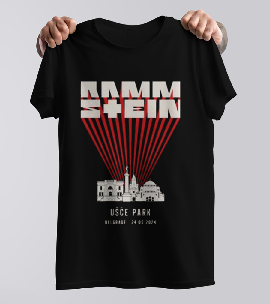 Rammstein Usce Park Belgrade 24 5 2024 Europe Stadium Tour T-Shirt
