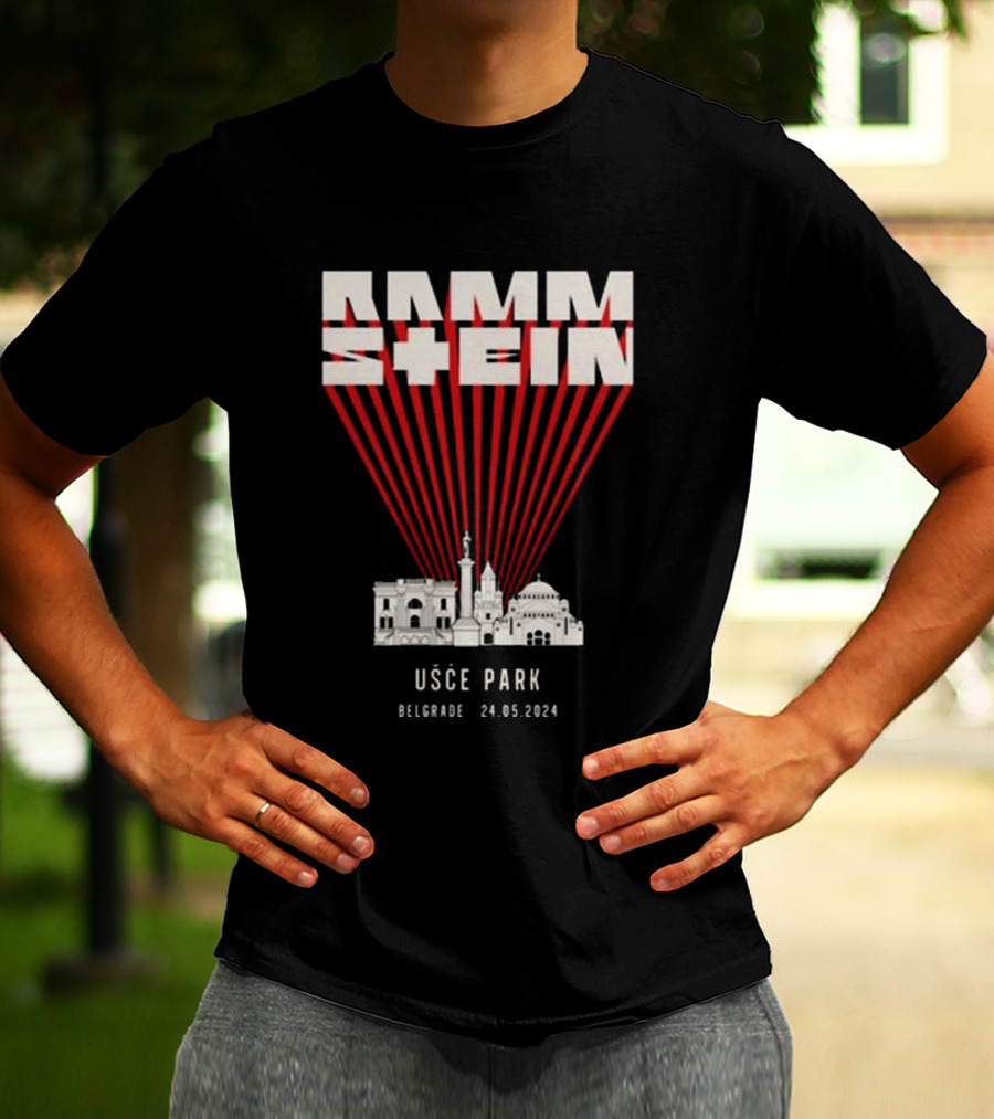 Rammstein Usce Park Belgrade 24 5 2024 Europe Stadium Tour T-Shirt
