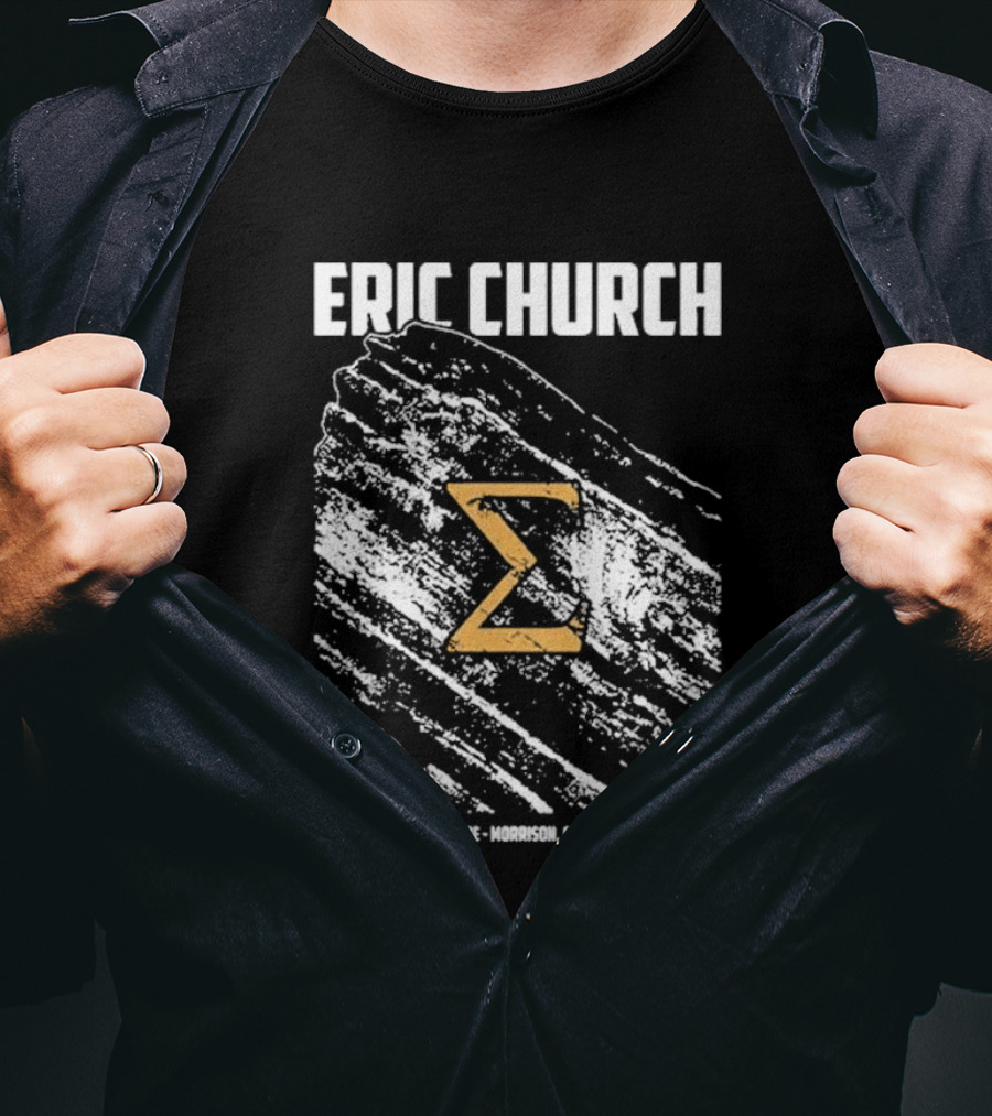 Eric Church Red Rocks Amphitheater Morrison July 14 16 2025 Sigma Symbol Event T-Shirt