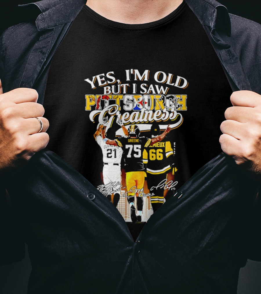 Yes I'm Old But I Saw Pittsburgh Steelers Greatness Signatures T-Shirt
