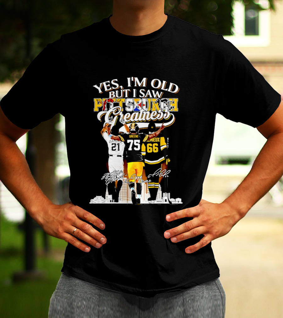 Yes I'm Old But I Saw Pittsburgh Steelers Greatness Signatures T-Shirt