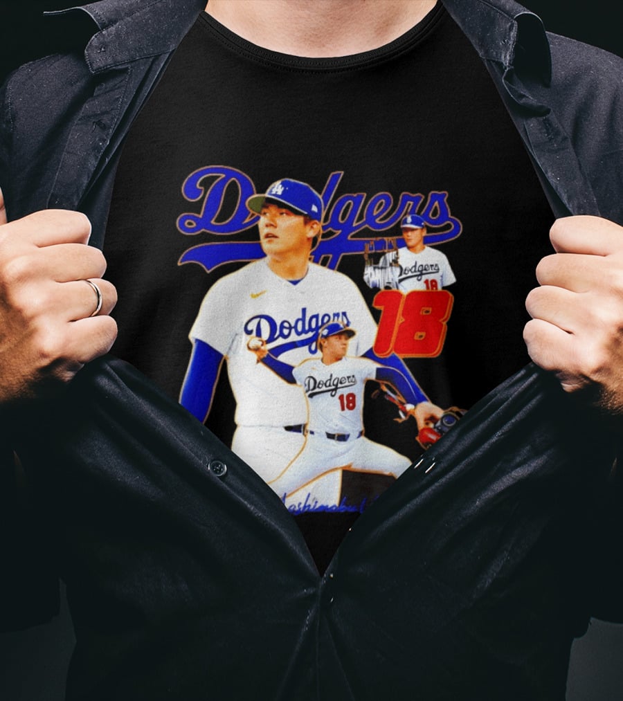 Los Angeles Dodgers Yoshinobu Yamamoto 18 Baseball 2026 T-Shirt