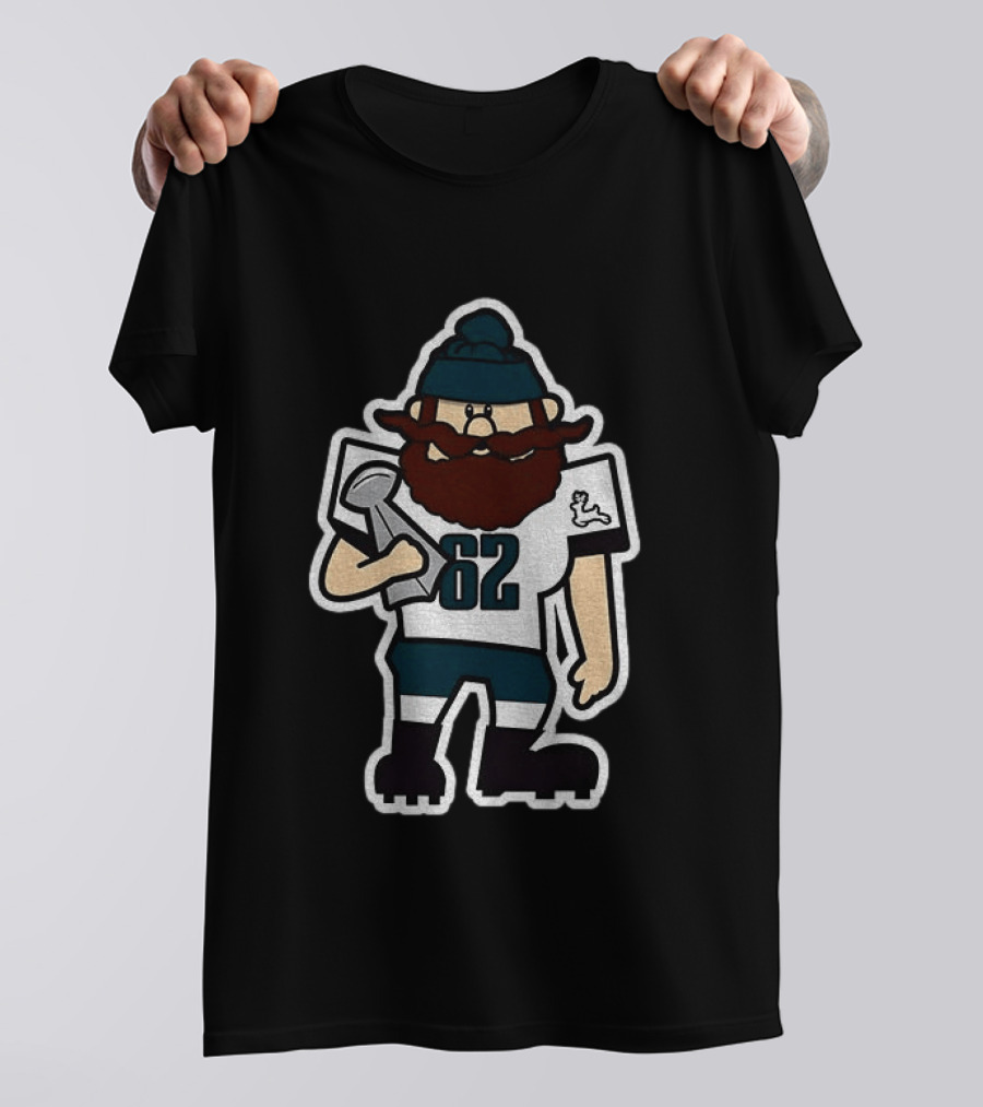 Yukon Cornelius 62 Philadelphia Eagles Football Trophy T-Shirt