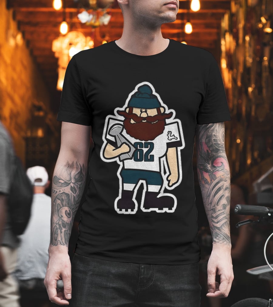 Yukon Cornelius 62 Philadelphia Eagles Football Trophy T-Shirt