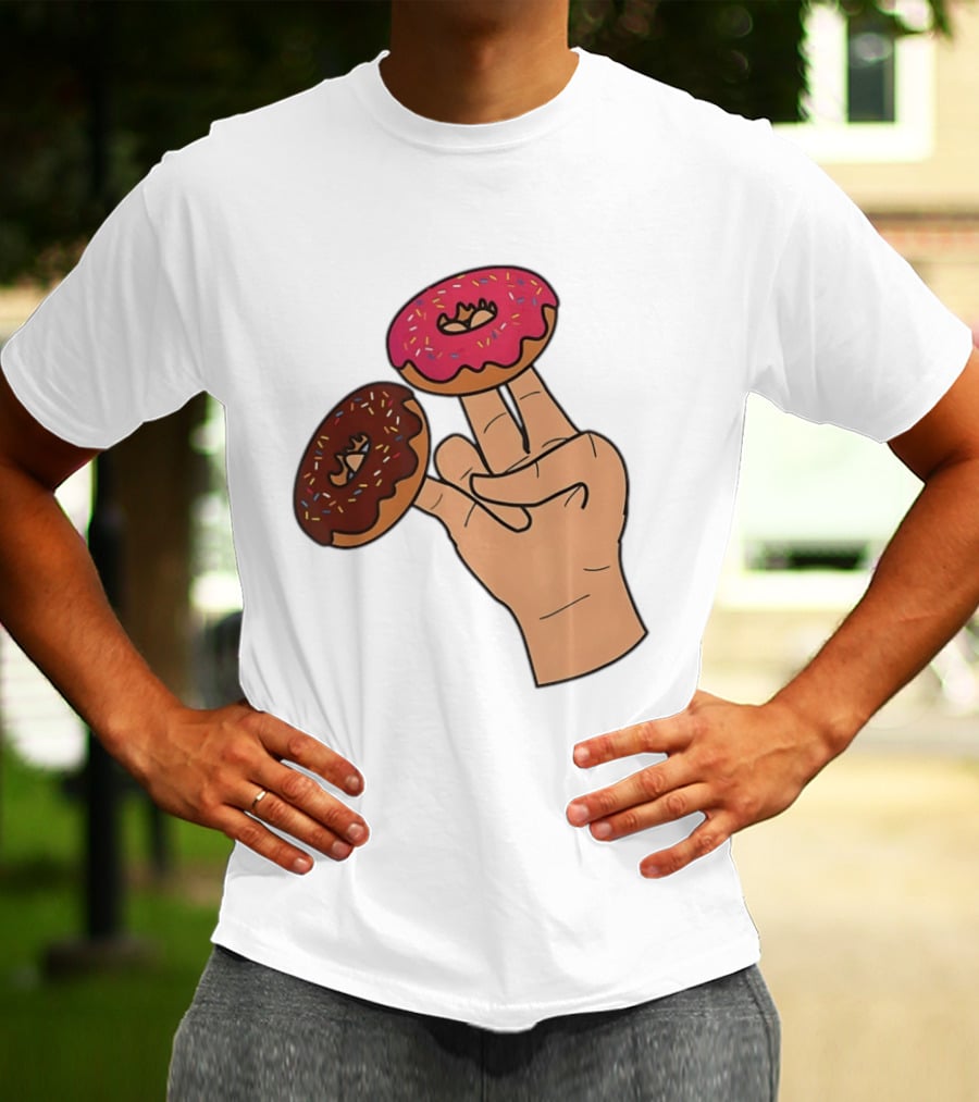 2 In The Pink 1 In The Stink Donut Fingers T-Shirt