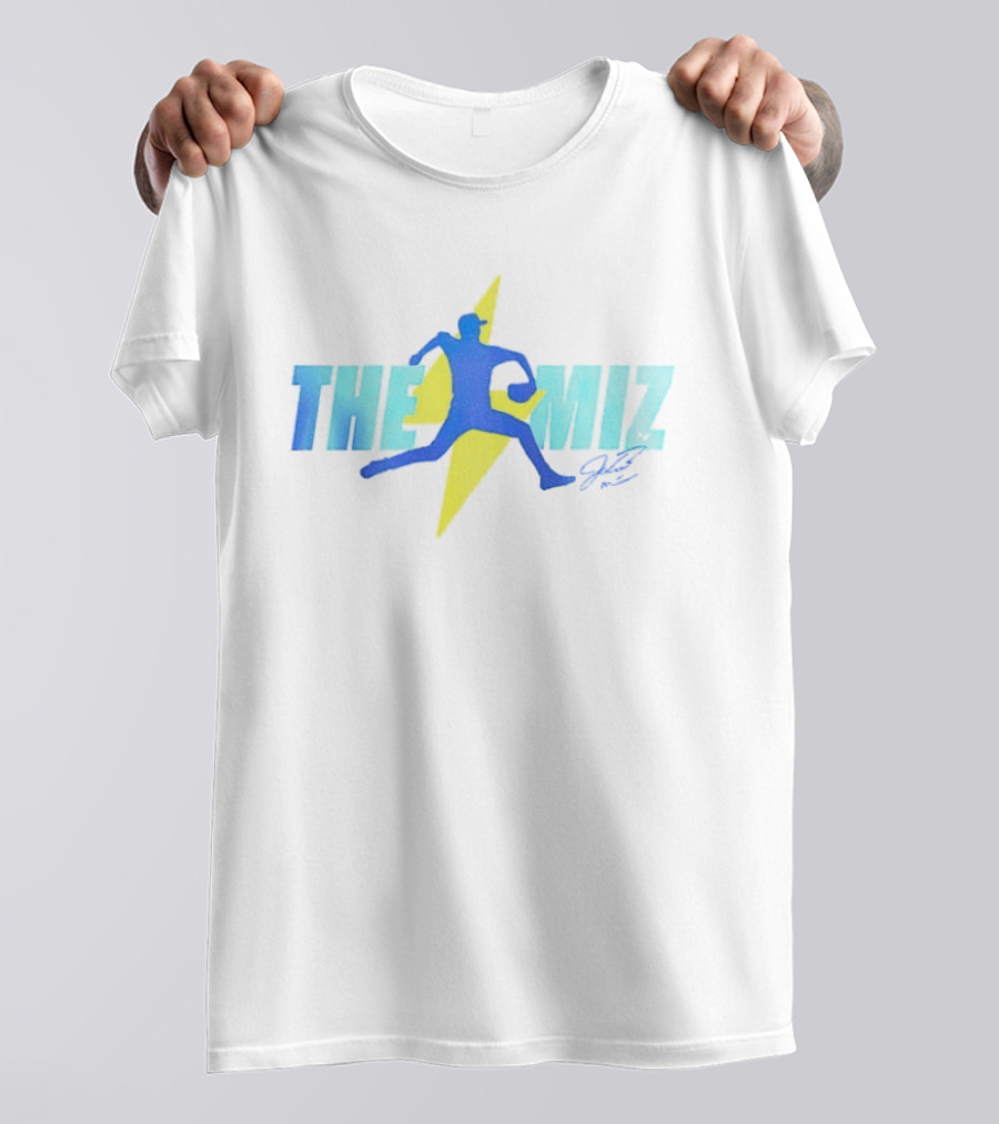 2025 Brewers Misiorowski The Miz Pitcher Lightning Blue T-Shirt