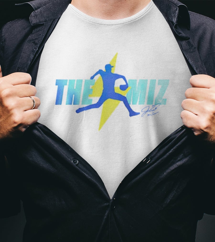 2025 Brewers Misiorowski The Miz Pitcher Lightning Blue T-Shirt