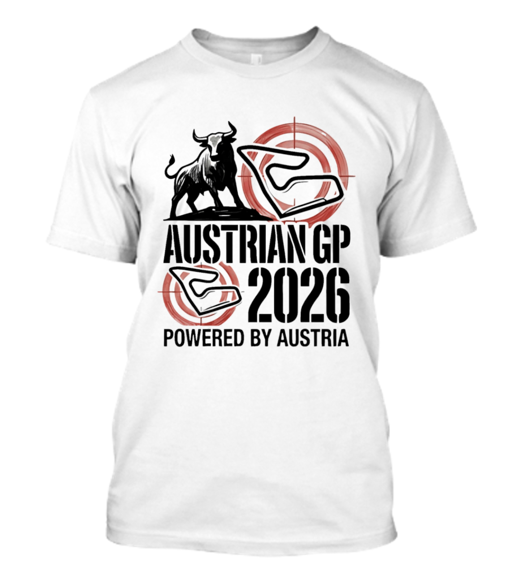 Austrian GP 2026 Powered By Austria Charging Bull Racing Circuit T-Shirt