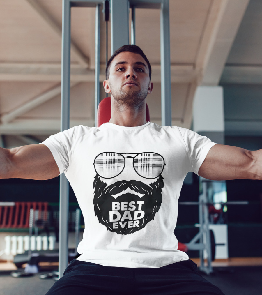 Best Dad Ever Beard Sunglasses T-Shirt
