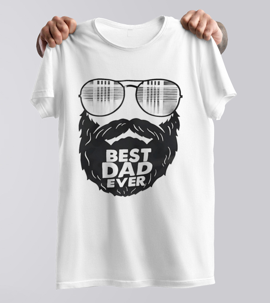 Best Dad Ever Beard Sunglasses T-Shirt