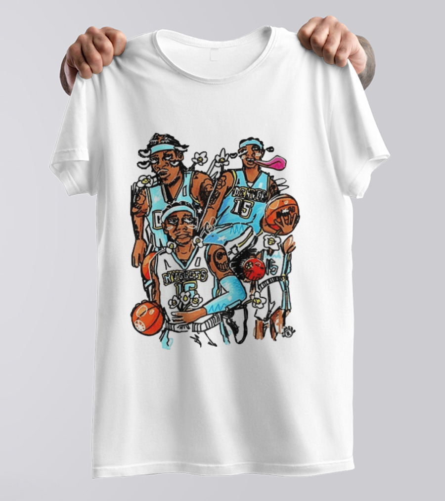 Carmelo Anthony Denver Nuggets NBA Basketball Player Iconic Moments T-Shirt