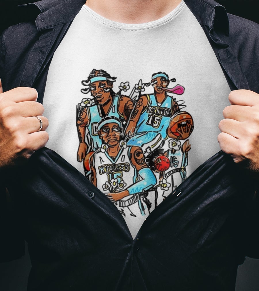 Carmelo Anthony Denver Nuggets NBA Basketball Player Iconic Moments T-Shirt
