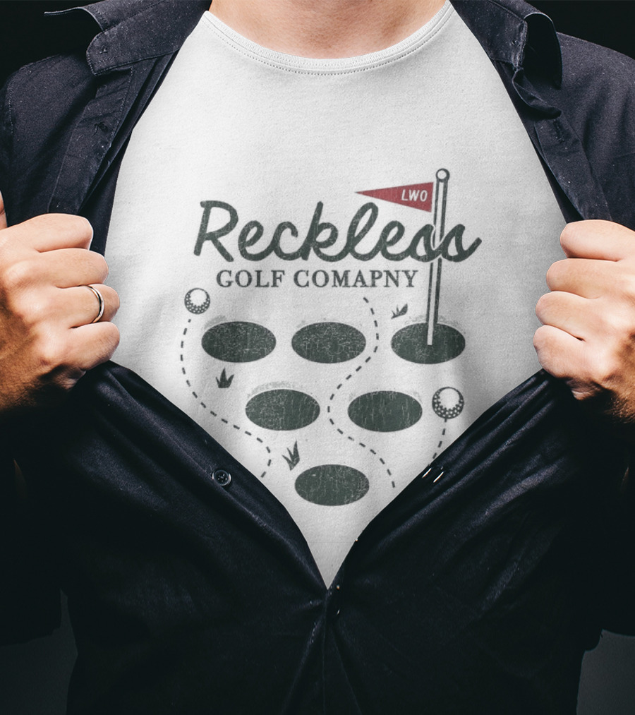 Reckless Golf Company Aim For The Cup Life Wide Open Cboystv T-Shirt
