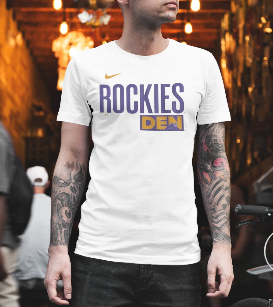 Colorado Rockies 2025 City Connect Rockies Nike DEN Wordmark T-Shirt