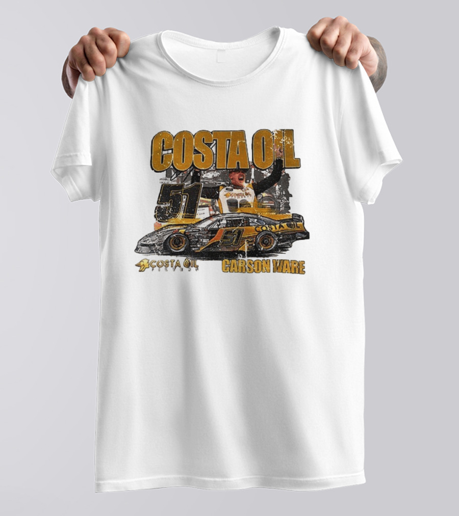 Costa Oil Racing Carson Ware 51 Nascar Victory Celebration T-Shirt