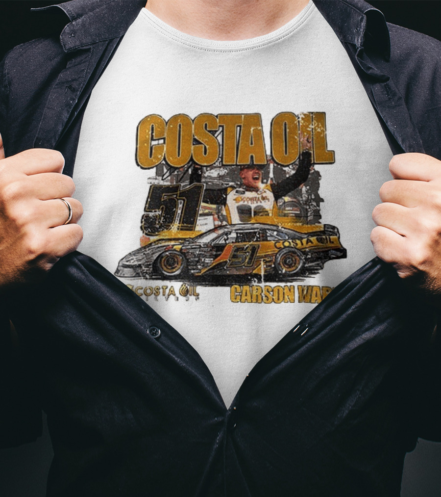 Costa Oil Racing Carson Ware 51 Nascar Victory Celebration T-Shirt