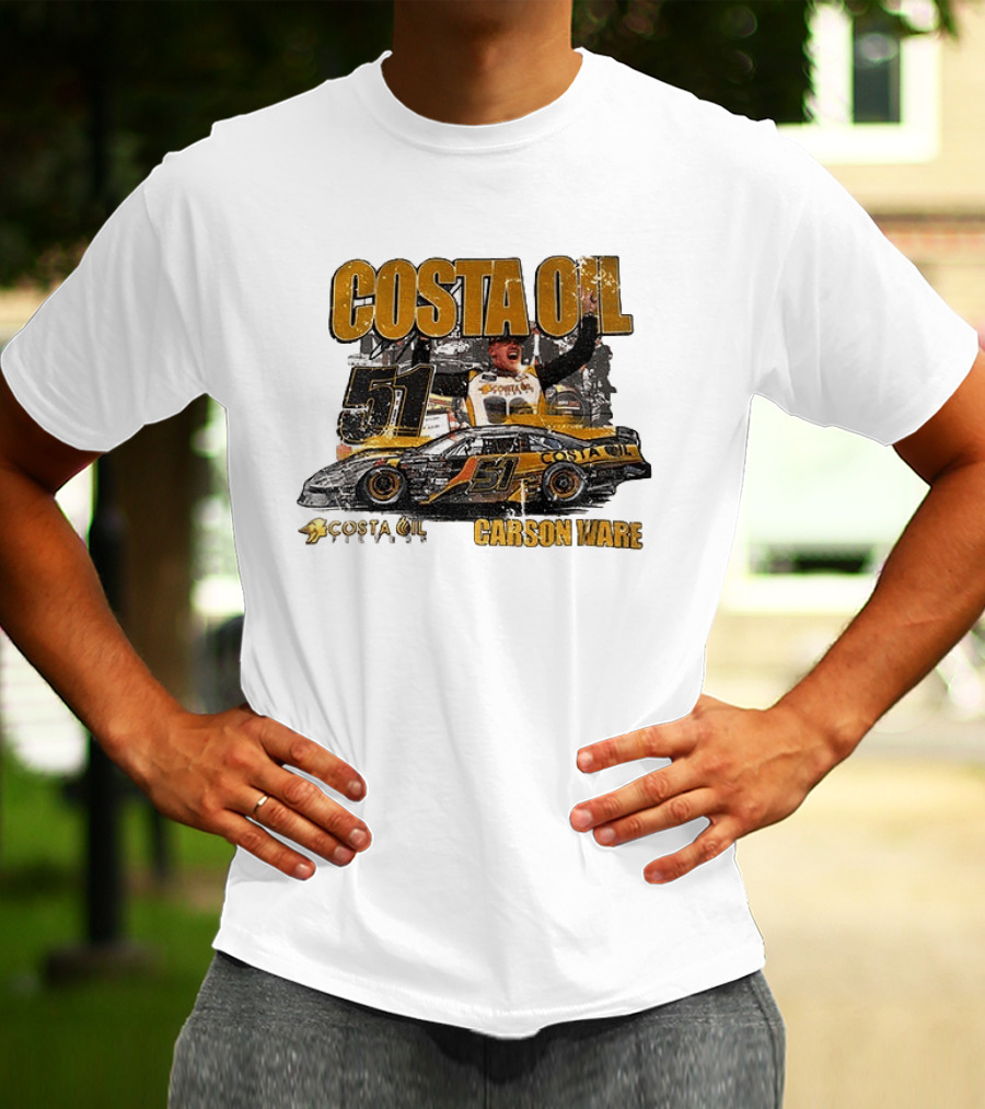 Costa Oil Racing Carson Ware 51 Nascar Victory Celebration T-Shirt