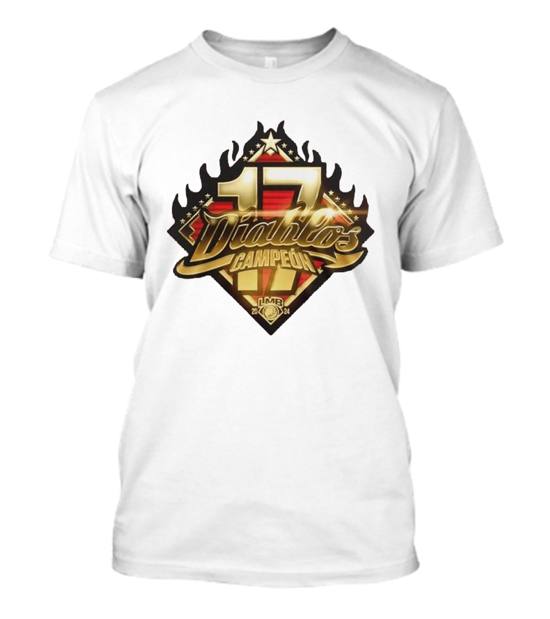 Diablos Rojos Del Mexico 17 Campeon LMB Serie Del Rey 2024 T-Shirt
