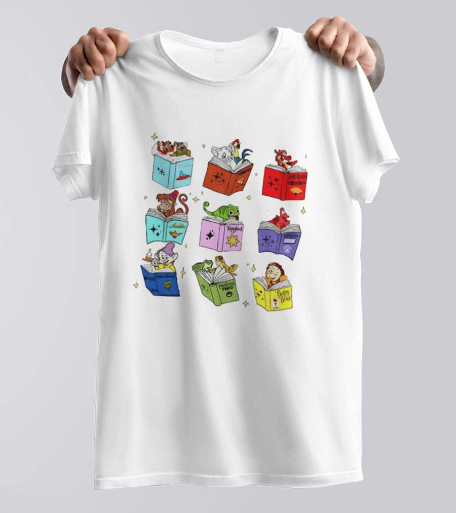 Disney Princess Sidekicks Reading Club Tangled Book Lover T-Shirt