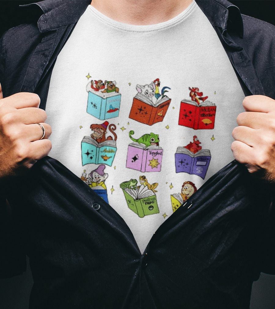 Disney Princess Sidekicks Reading Club Tangled Book Lover T-Shirt
