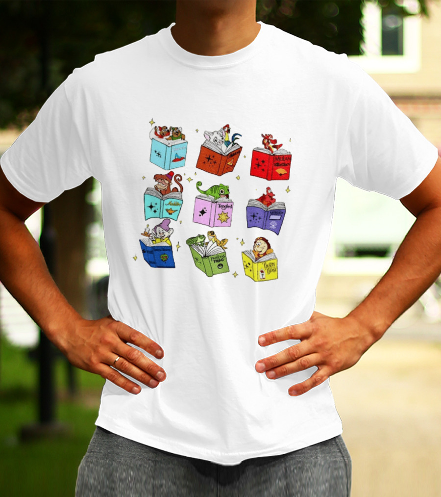 Disney Princess Sidekicks Reading Club Tangled Book Lover T-Shirt
