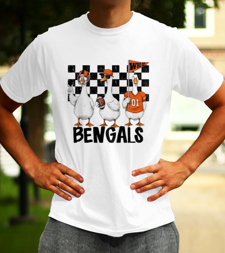Goose Bengals Who Dey Cincinnati Football Game Day T-Shirt