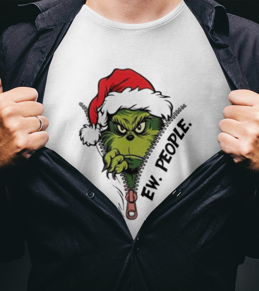 Ew People Grinch Christmas 2025 Holiday Humor T-Shirt