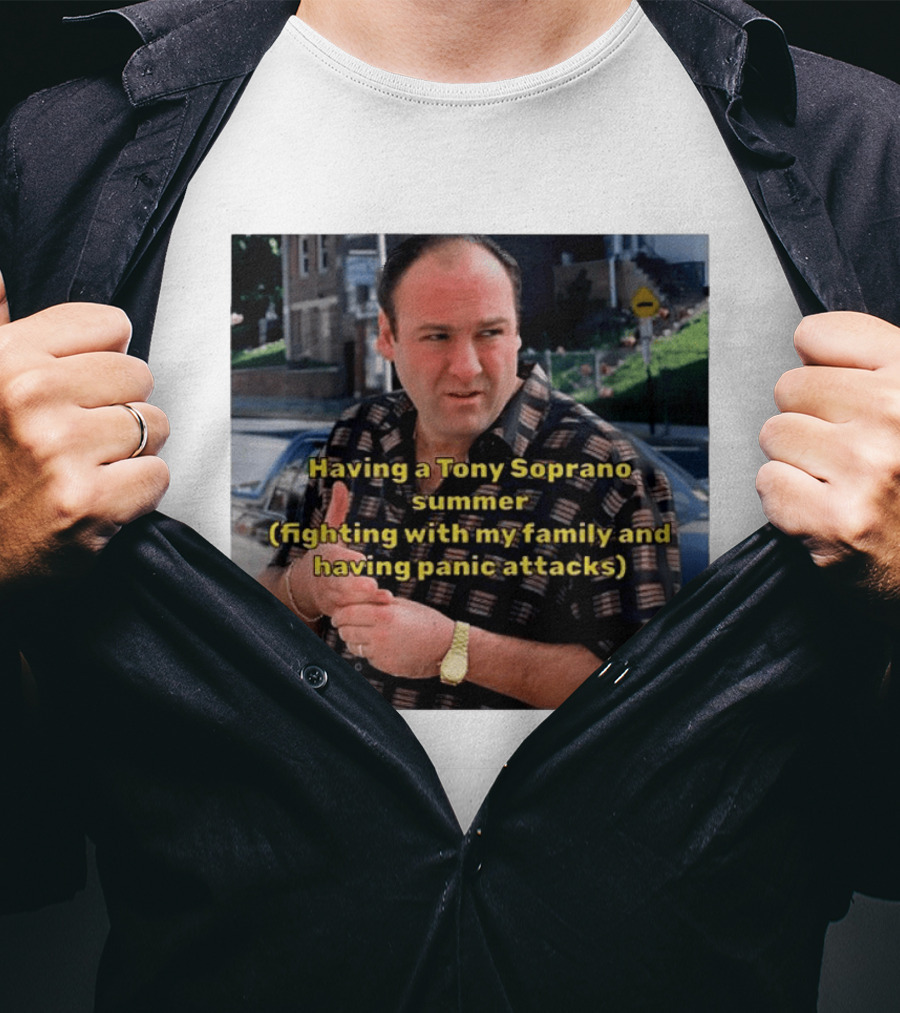 Having A Tony Soprano Summer Fighting With My Family And Having Panic Attacks T-Shirt