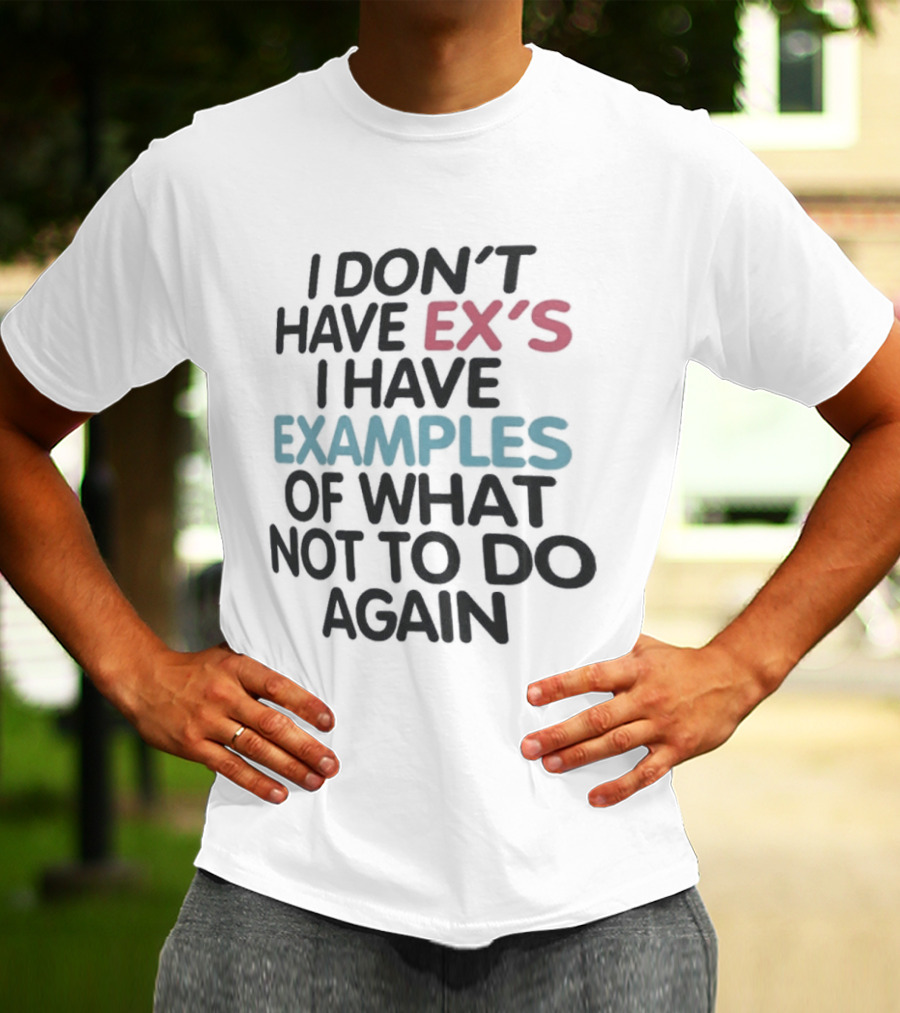 I Don't Have Ex's I Have Examples Of What Not To Do Again T-Shirt