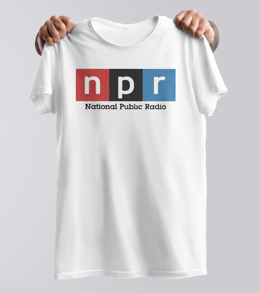 NPR National Public Radio Iconic Logo Red Black Blue T-Shirt