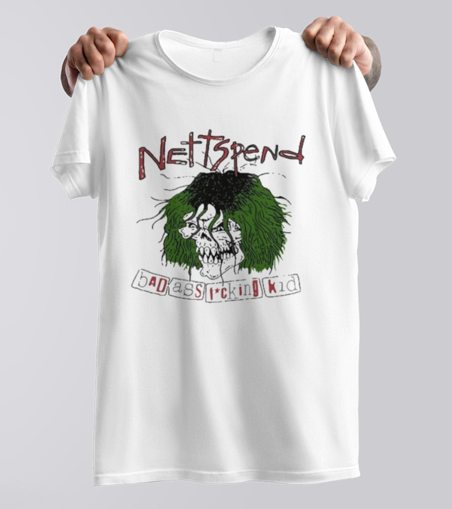 Nettspend Badassfuckingkid Grunge Skull Tour T-Shirt