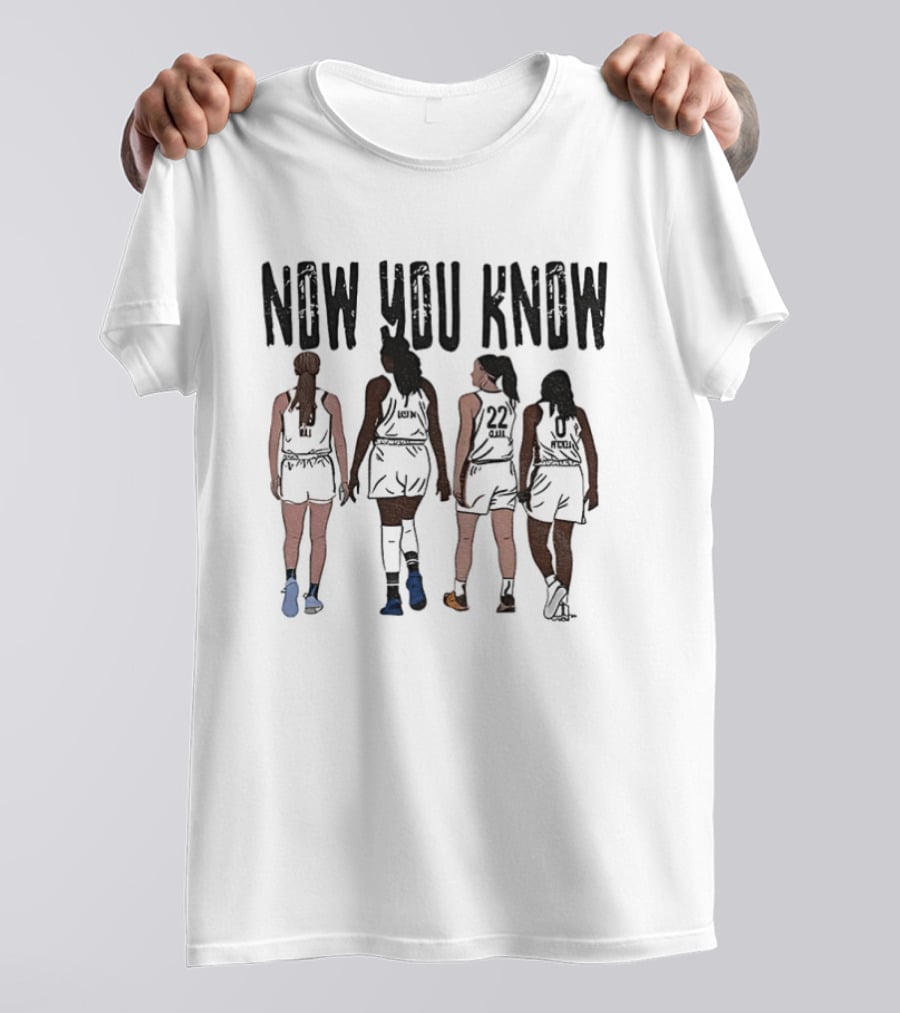 Now You Know Caitlin Clark Kelsey Mitchell Aliyah Boston Indiana Fever WNBA Basketball T-Shirt
