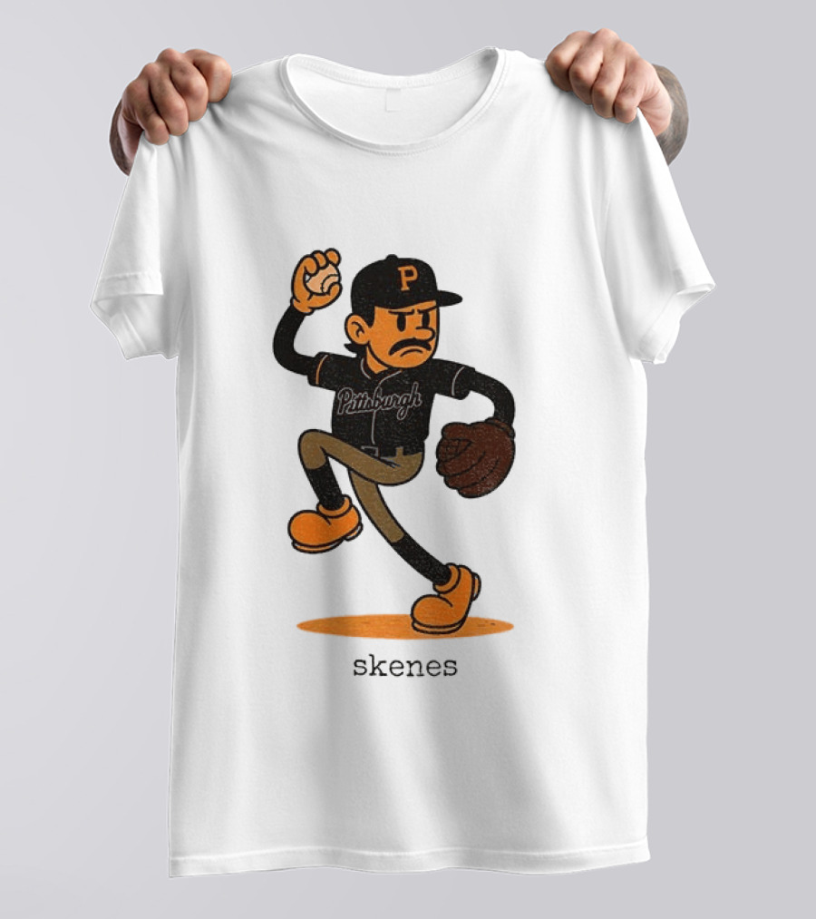 Paul Skenes Pittsburgh P Baseball MLB Cartoon Skenes T-Shirt