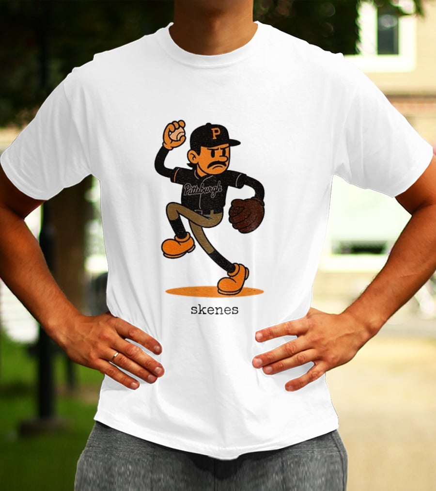 Paul Skenes Pittsburgh P Baseball MLB Cartoon Skenes T-Shirt