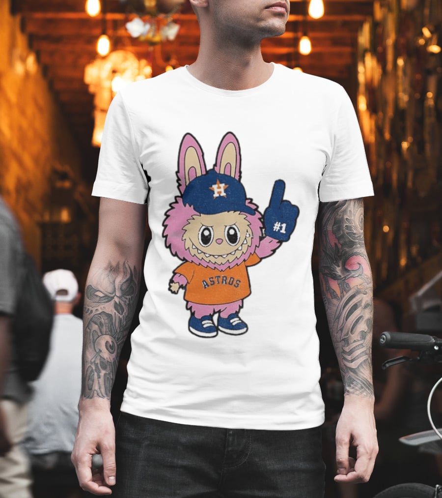 Labubu Astros 2025 Pink Houston MLB Baseball Sports T-Shirt