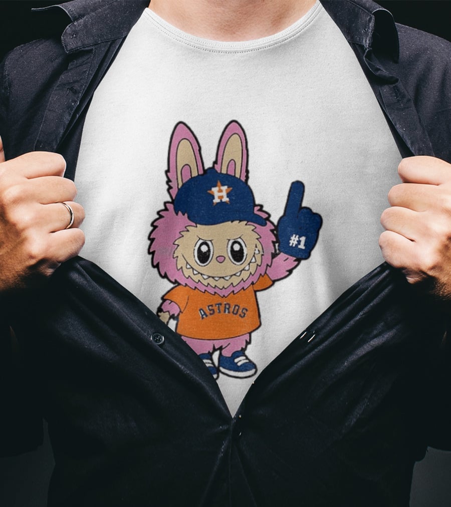 Labubu Astros 2025 Pink Houston MLB Baseball Sports T-Shirt
