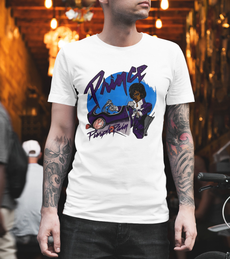 Prince Purple Rain Motorcycle 80s Music T-Shirt
