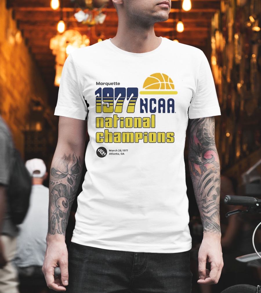 Marquette 1977 NCAA National Champions Basketball March 28_ASTRO_NY T-Shirt