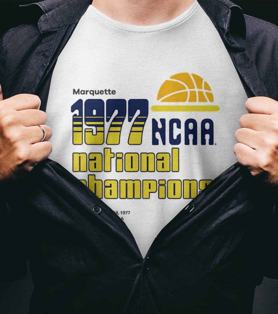 Marquette 1977 NCAA National Champions Basketball March 28_ASTRO_NY T-Shirt