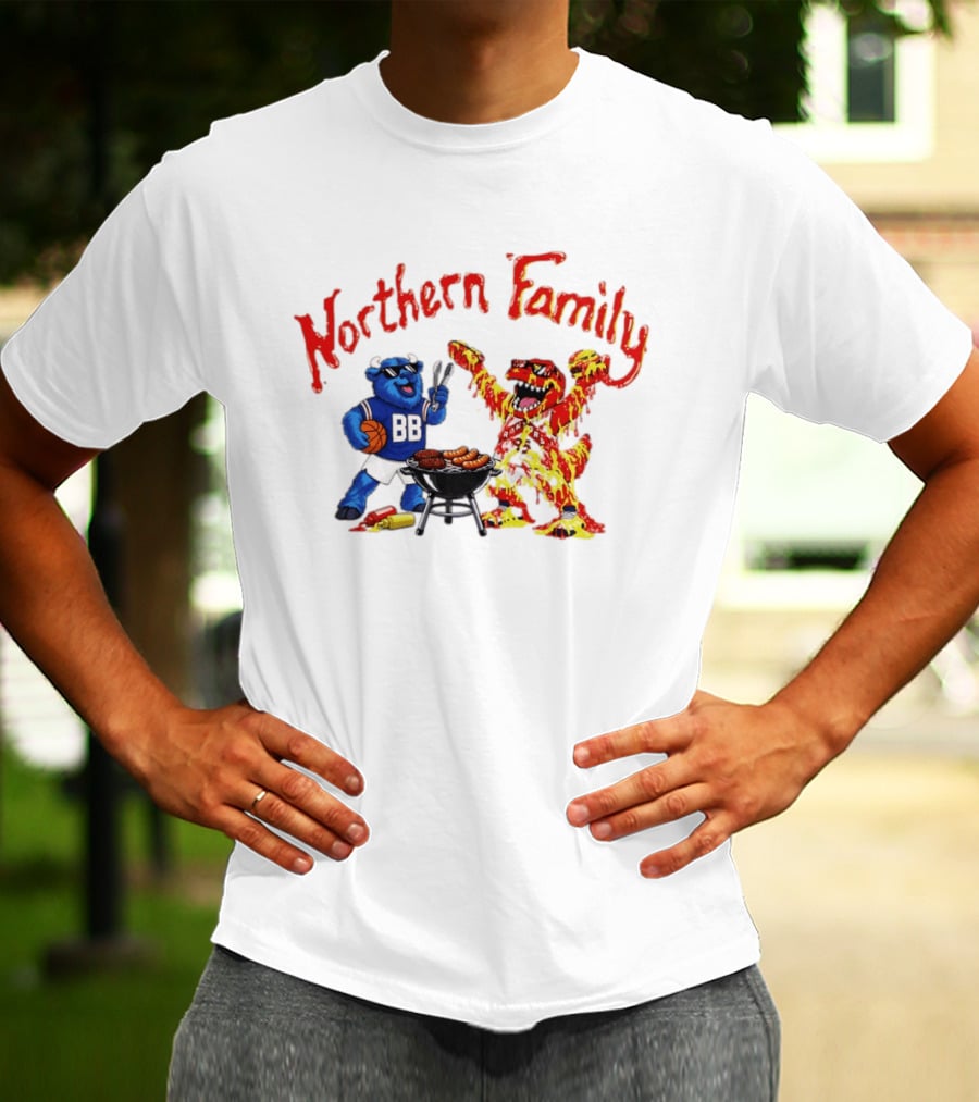 Northern Family BBQ Fun With Raptors And Buffalo Bills T-Shirt