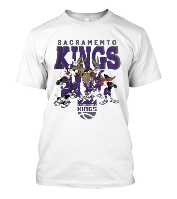 Sacramento Kings Looney Tunes Characters NBA Basketball Team T-Shirt