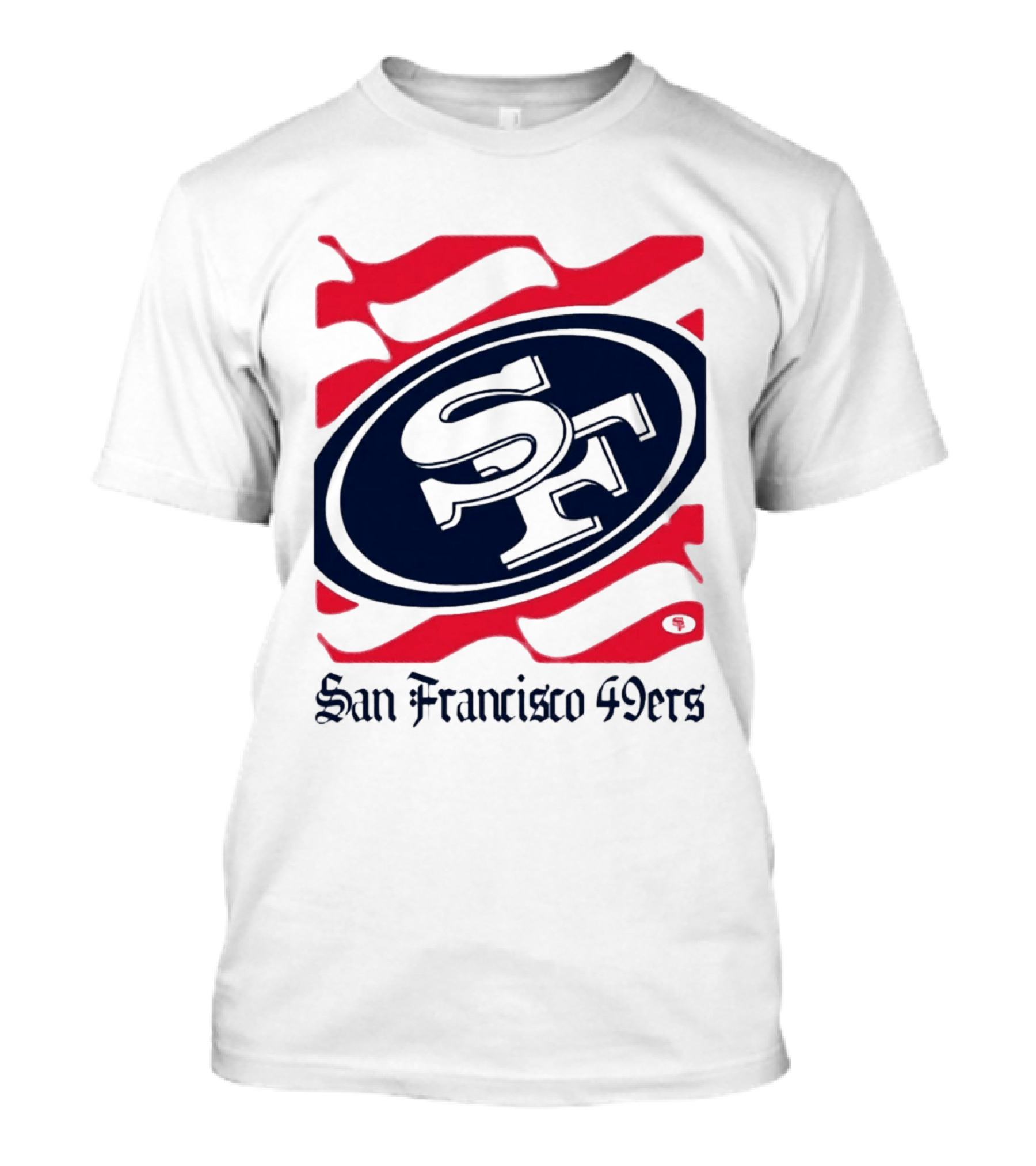 San Francisco 49ers SF Flag Heritage Wordmark T-Shirt