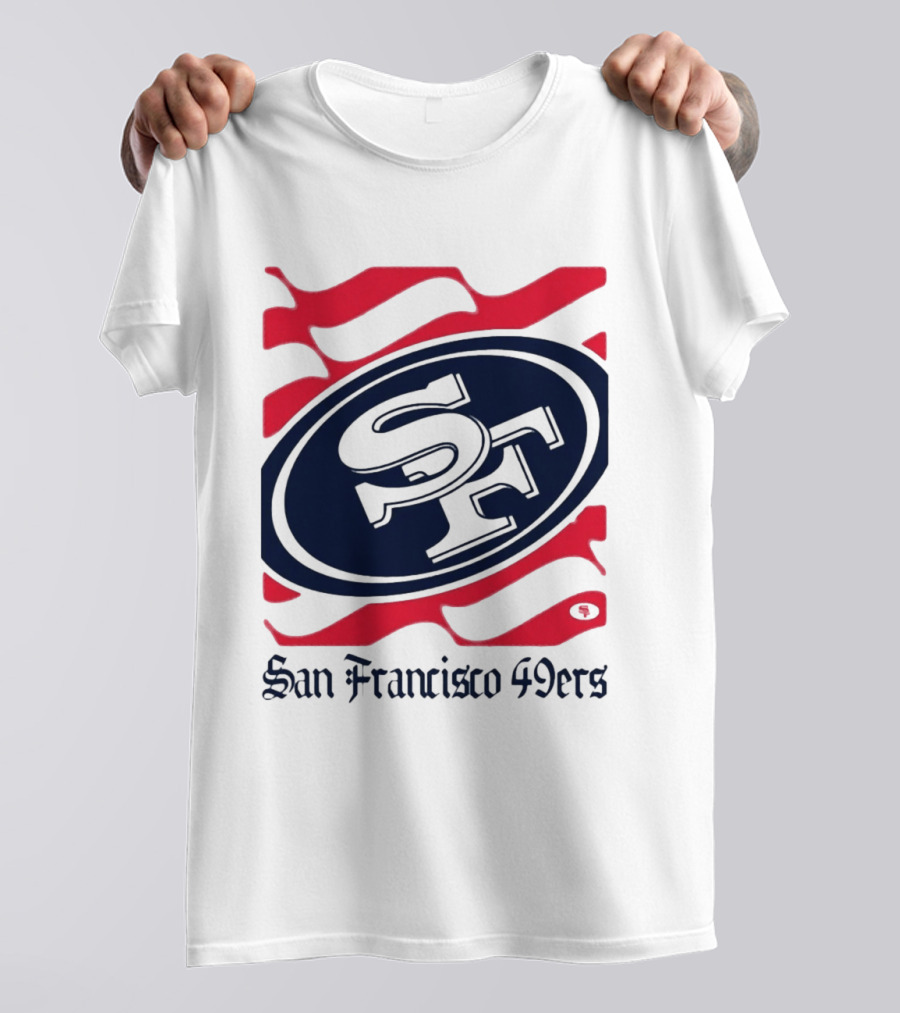 San Francisco 49ers SF Flag Heritage Wordmark T-Shirt
