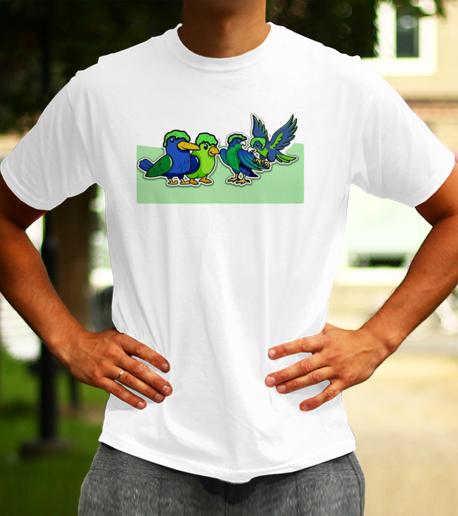 Seattle Seahawks X Nickelodeon NVP Parrot Paint T-Shirt