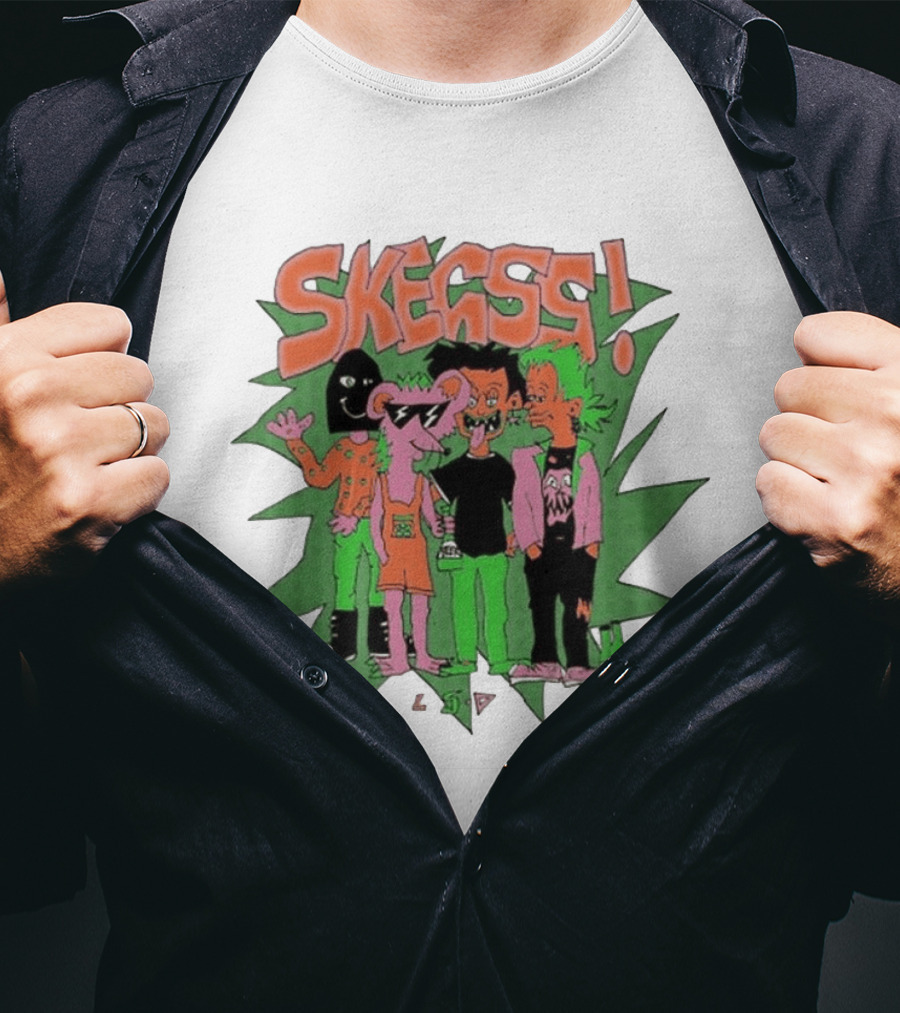 Skegss LSD Irvine Cartoon Characters Green T-Shirt