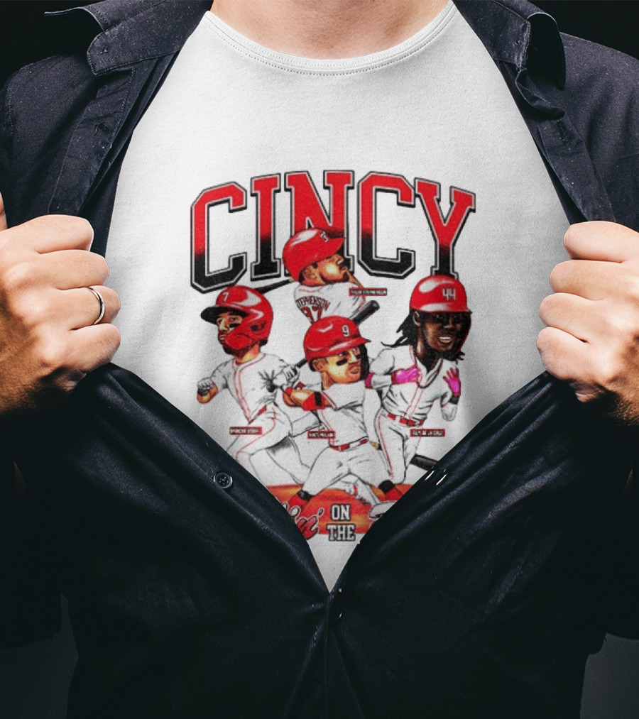 Cincy Spencer Steer Matt McLain Elly De La Cruz Tyler Stephenson Rollin' On The River T-Shirt
