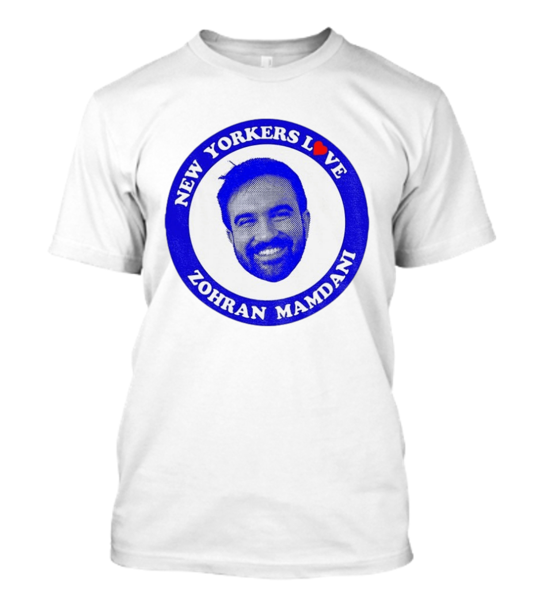 New Yorkers Love Zohran Mamdani Big Head Circular T-Shirt