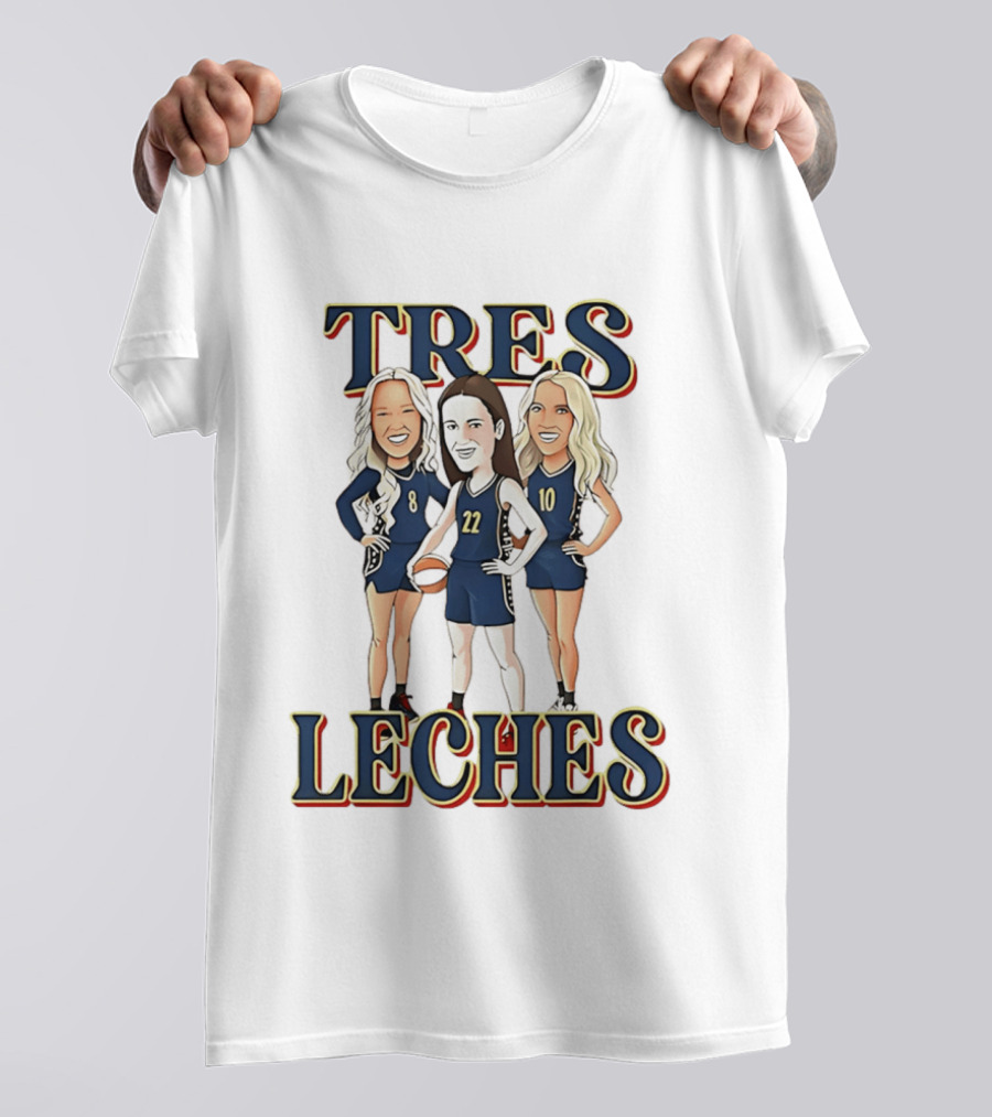 Tres Leches Basketball Players Team Cartoon Characters T-Shirt