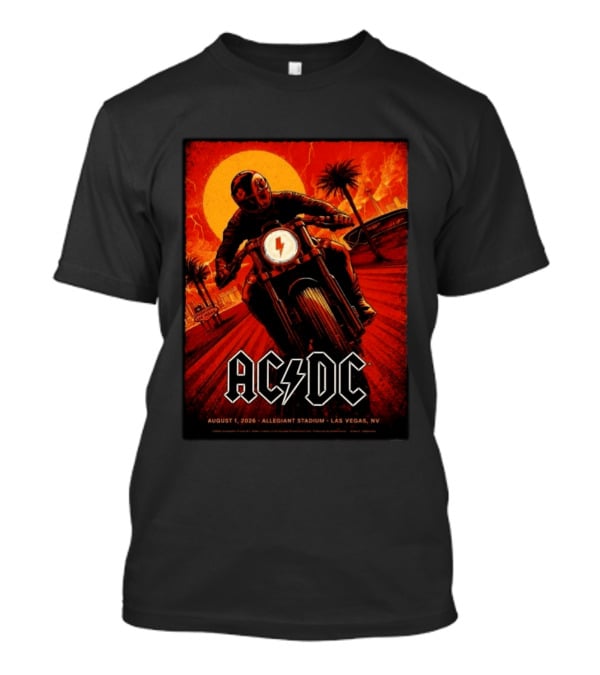 ACDC PWR Up Tour August 1 2026 Allegiant Stadium Las Vegas NV Event T-Shirt