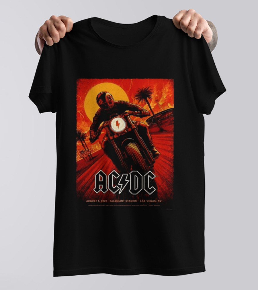 ACDC PWR Up Tour August 1 2026 Allegiant Stadium Las Vegas NV Event T-Shirt